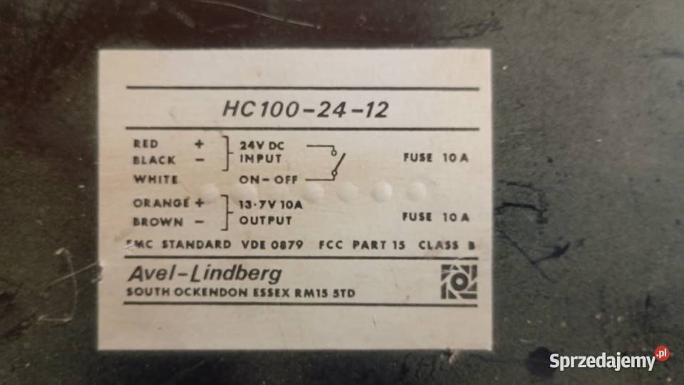 Przetwornica napięcia DCDC 24V12V Avel Lindberg ciężarowe Waśniów
