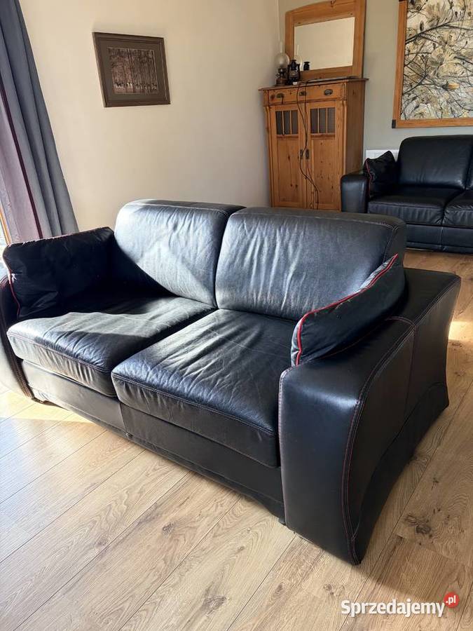 Skórzana sofa rozkładana Etap Sofa funkcja 80cm Gdańsk sprzedam