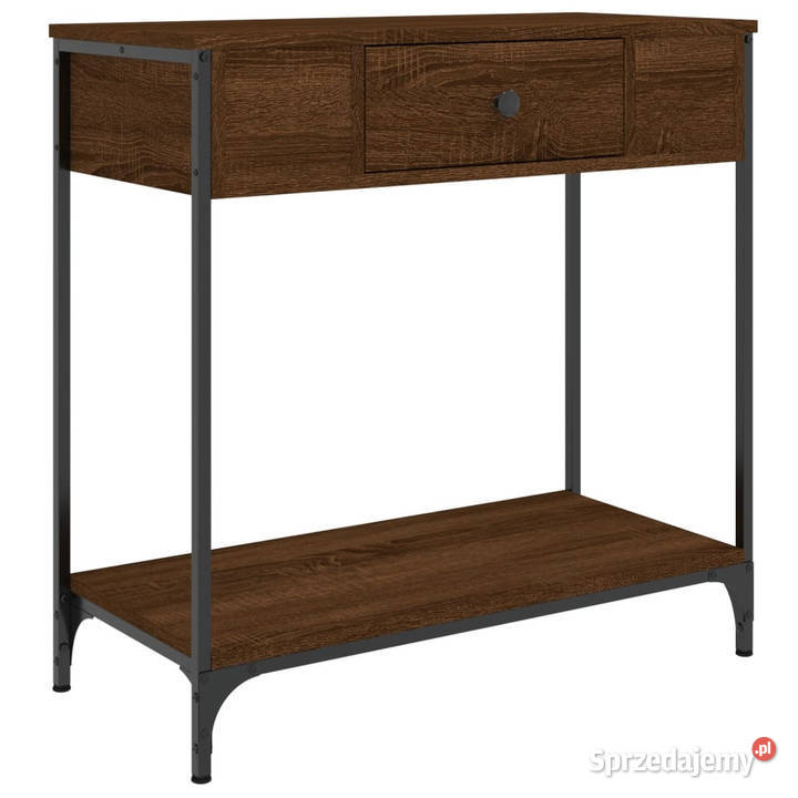 Stolik konsolowy brązowy dąb 75x345x75 WM834169 Warszawa sprzedam