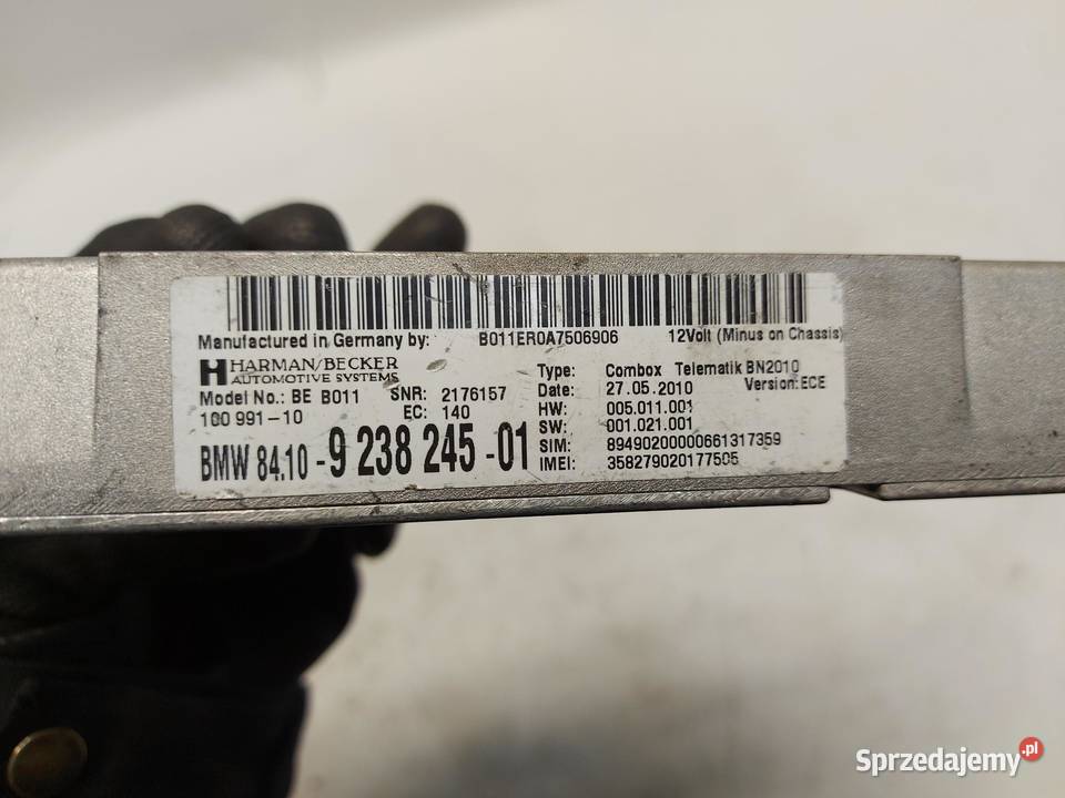 BMW 7 F01 Moduł sterownik Telematik 9238245 dolnośląskie