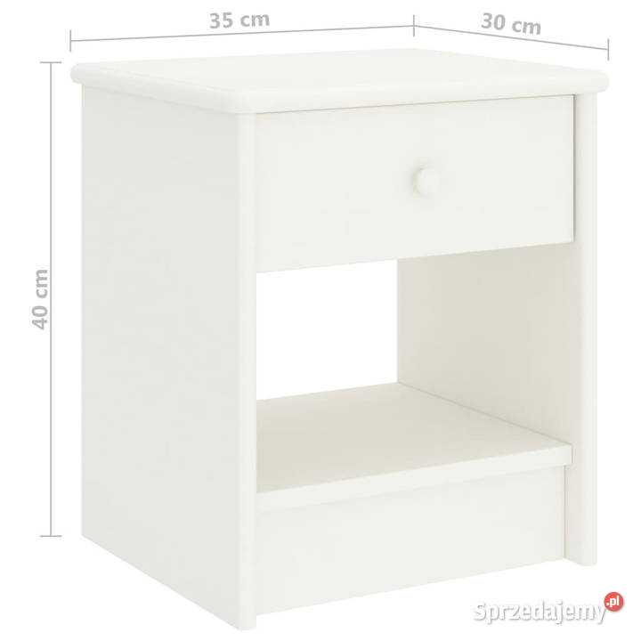 Szafka nocna biała 35x30x40 drewno sosnowe Warszawa