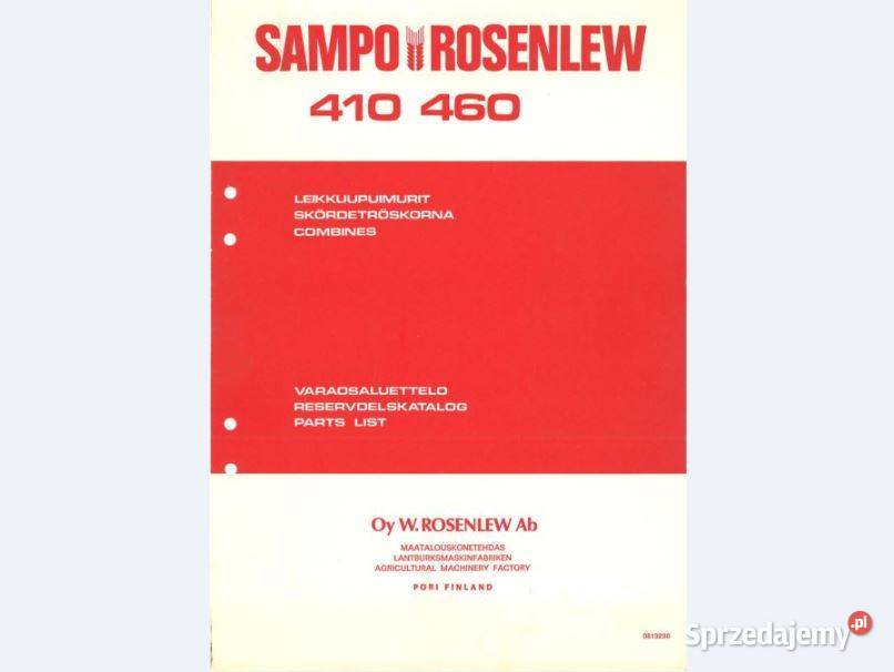 SAMPO 10 20 30 SR410 460 25 45 katalog części świętokrzyskie Kielce