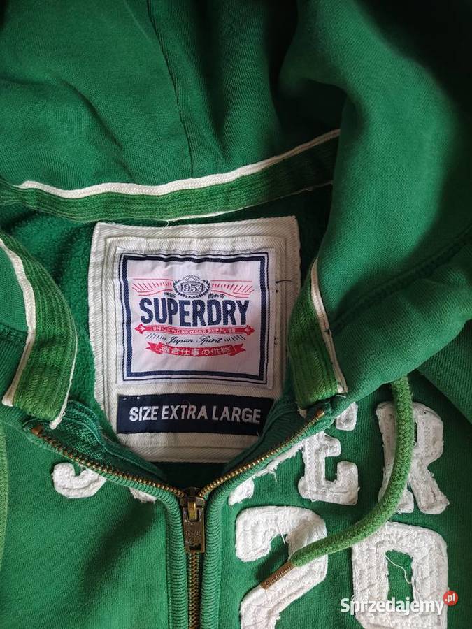 Bluza Superdry zielona bawełniana na zamek z Dębica
