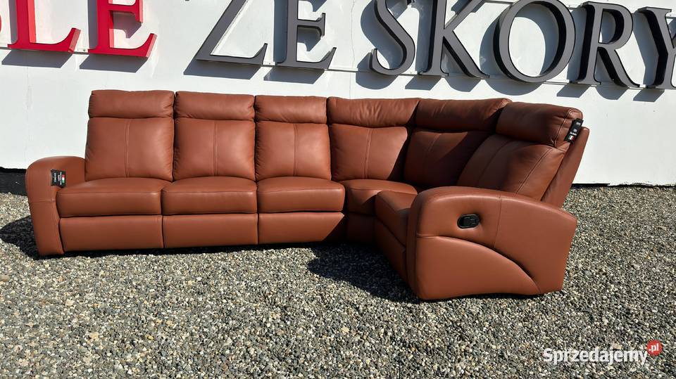 Narożnik 296x184 SKÓRA NATURALNA 100 gruba Żory