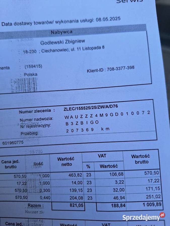 AUDI Q730TDI QUATTRO SALON POLSKA SUPER STAN BEZ Ciechanowiec