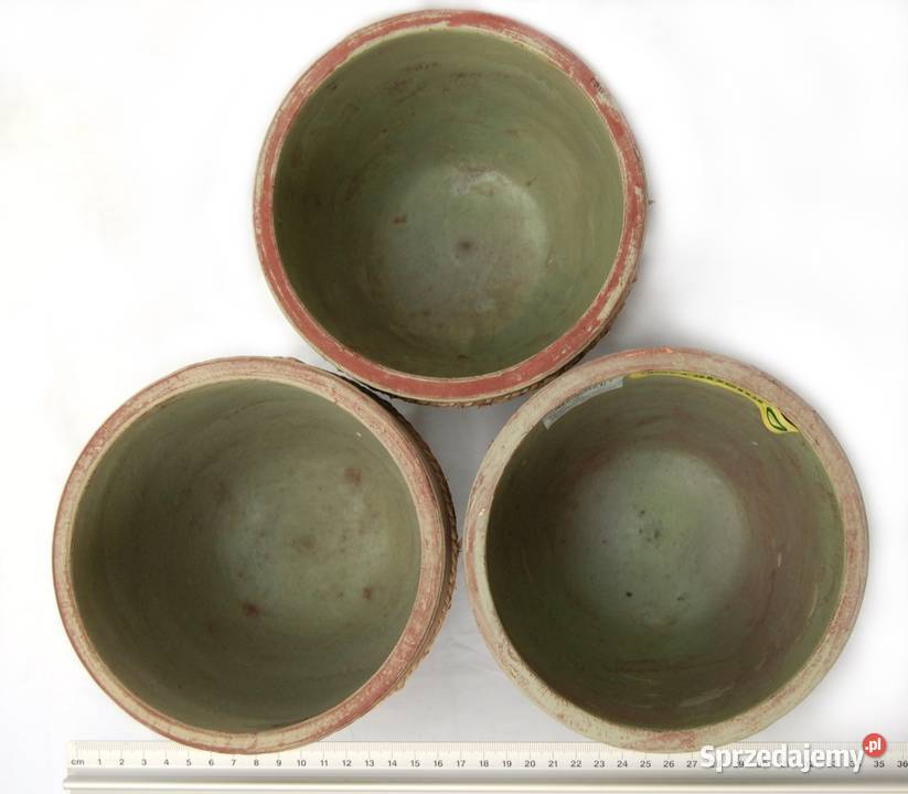 Doniczka ceramiczna osłonka zielona ceramika lubelskie