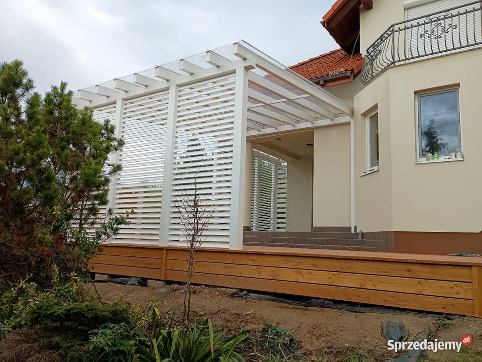 Taras drewniany zadaszenie tarasu altana pergola podkarpackie Sokołów Małopolski sprzedam