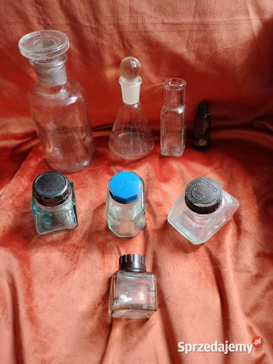 Stare butelki ,kałamarze prl zestaw