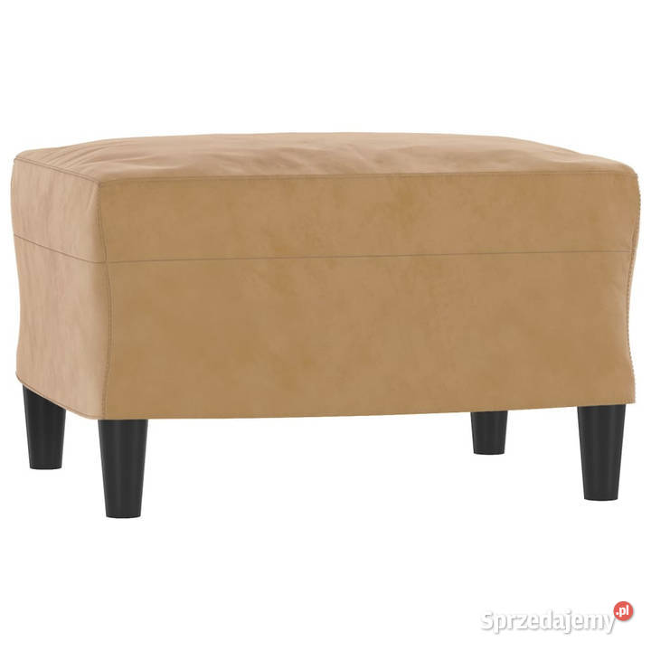 3osobowa sofa z podnóżkiem brązowy 180 aksamit Sofy i kanapy Warszawa