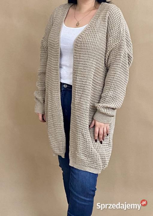 Szary sweter narzutka plus size Bez kaptura  pomorskie Kwidzyn sprzedam