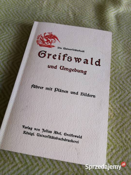 Niemiecki przewodnik Greifswald Gryfia i mapy
