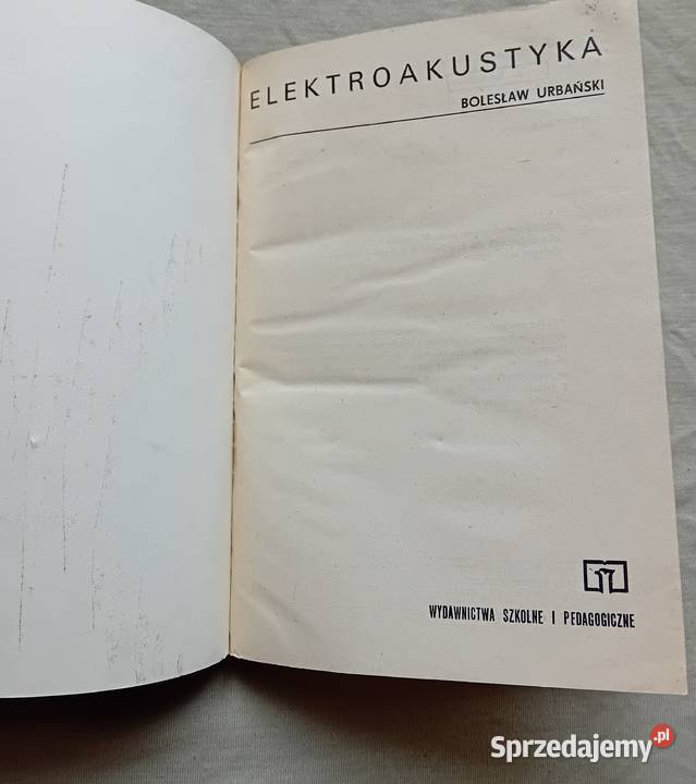 Bolesław Urbański Elektroakustyka WSiP 1976 r