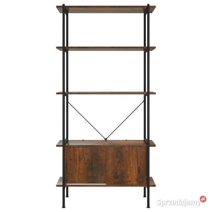 Regał z szafką 80x40x163 stal i materiał Warszawa