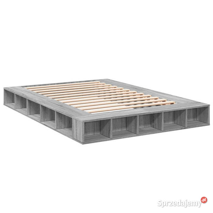 Rama łóżka szary dąb sonoma materiał 200cm