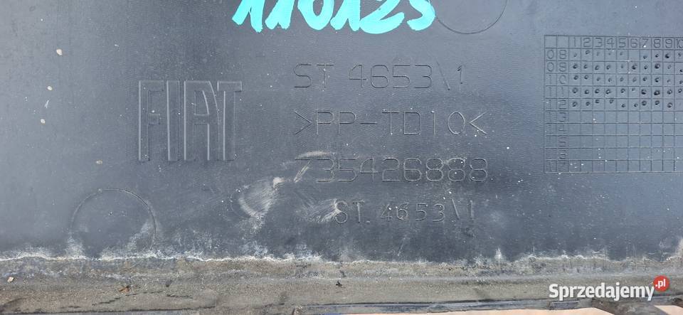 FIAT 500 ZDERZAK PRZÓD PRZEDNI PŁYTA ORYGINAŁ osobowe Kargowa