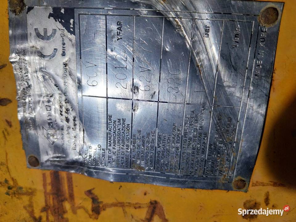 Młot wyburzeniowy hydrauliczny Danda 60V