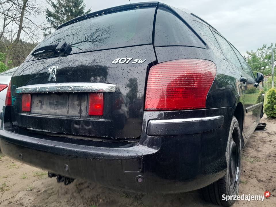 Peugeot 407SW 27hdi 204 2009r z de kombi czarny elektryczne lusterka Szamotuły