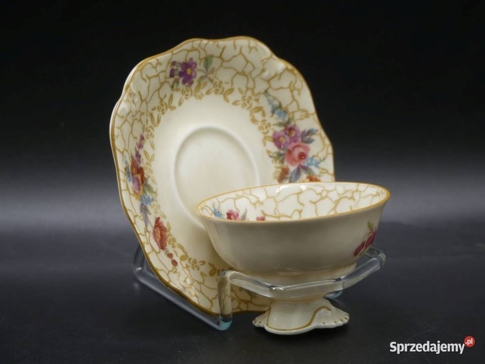 Zjawiskowy komplet do mokki espresso Tułowice Porcelana i szkło Poznań sprzedam