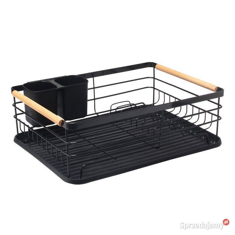 Jednopoziomowa suszarka ociekacz z tacką czarna Poznań