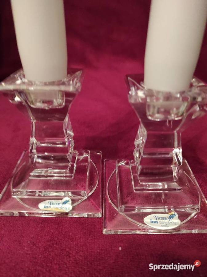 ZESTAW KRYSZTAŁOWYCH ŚWIECZNIKÓW STOŁOWYCH Pabianice
