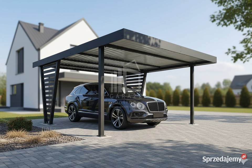 Carport V PREMIUM 5x5m Wypełnienie panelami blacha Sprzedaż