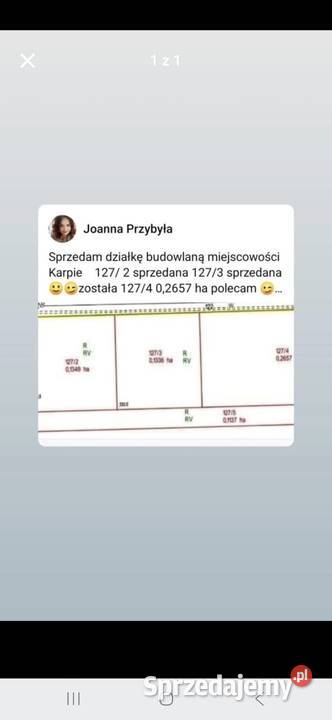 Sprzedam dzialke budowlana dolnośląskie Karpie