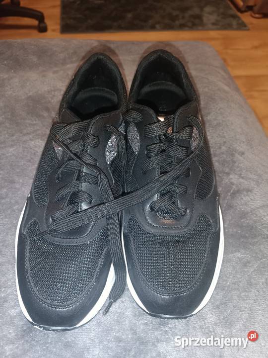 Sneakersy Liu Jo czarne z brokatowym logo Katowice