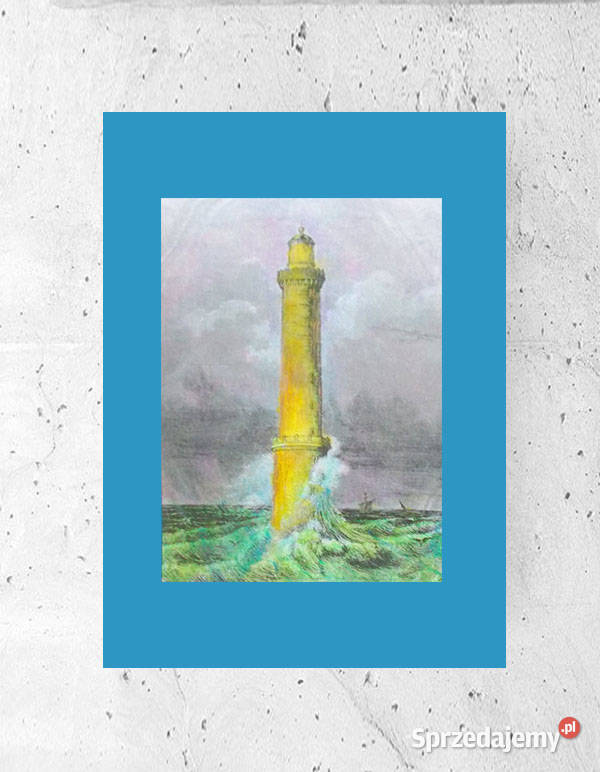 latarnia plakat vintage morze plakat A4 obraz z Plakaty Olsztyn