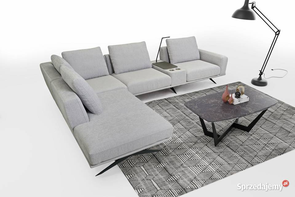 Narożnik Sines z barkiem w tkaninie DENVER 300 Woźniki sprzedam