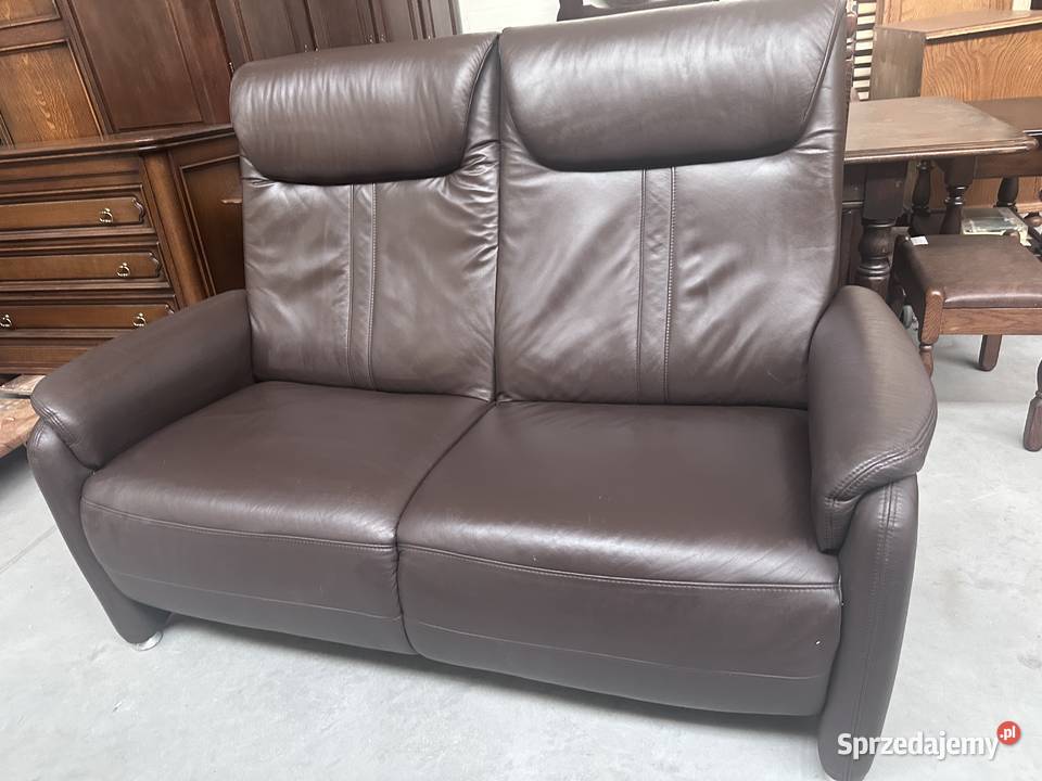 Ładna skórzana sofa kanapa dwuosobowa Meble Sławoszewek
