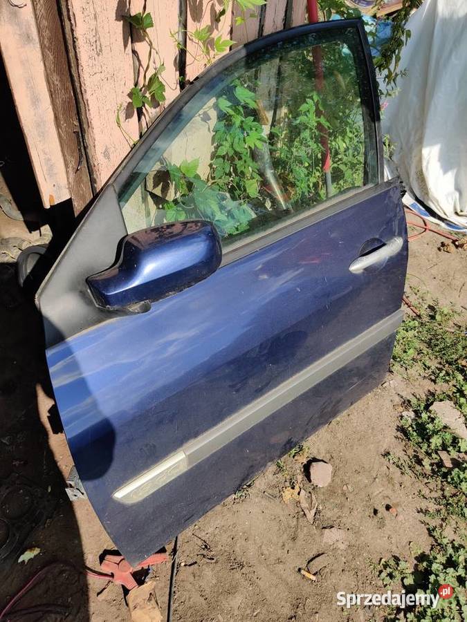 Drzwi przednie lewe Renault Megane II niebieskie