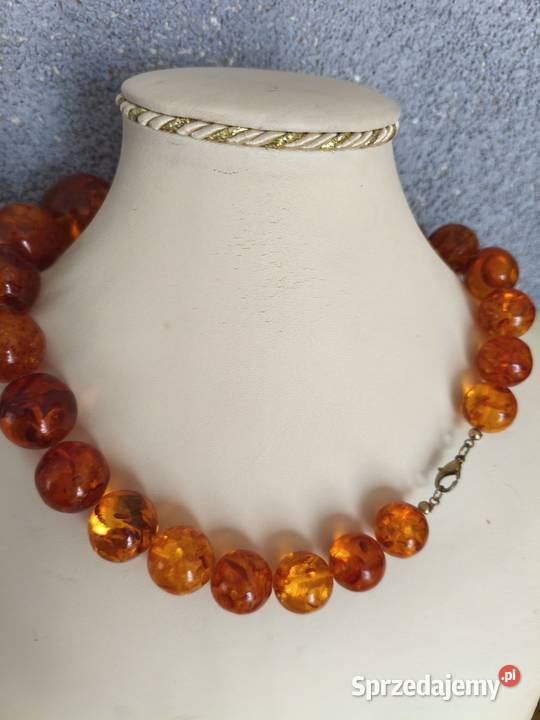 Naszyjnik Bursztyn Vintage kule Białystok
