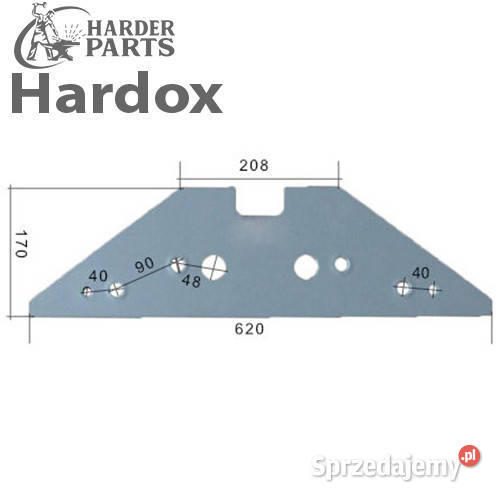 Płoza HARDOX 073600S części do pługa KVERNELAND