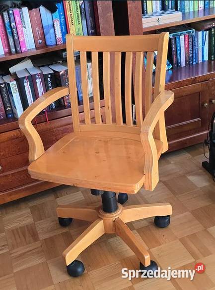 Stylowy Drewniany Fotel Gabinetowy Bankier Gdynia