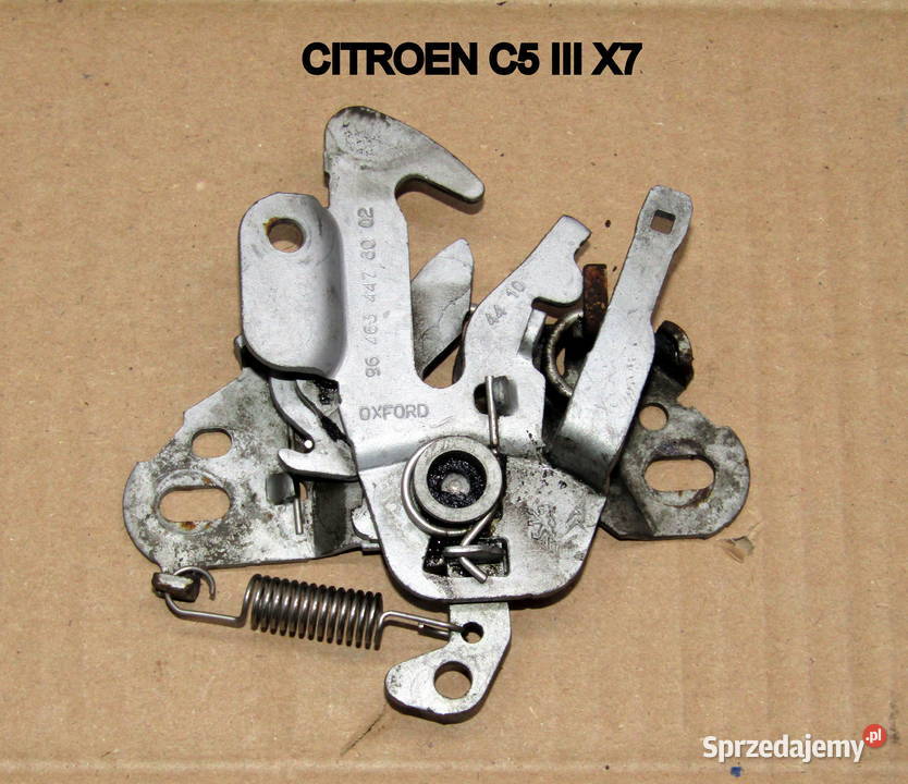 ZAMEK MASKI SILNIKA CITROEN C5 X7 9646344780 Rok produkcji 2010 Mysłaków