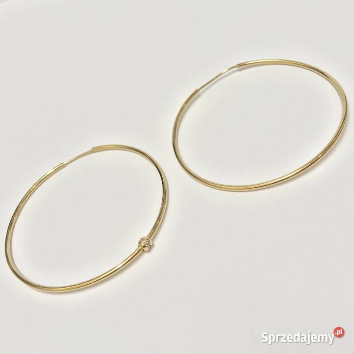 Złote KOLCZYKI 585 14K cudowne duże KOŁA 5 Warszawa sprzedam