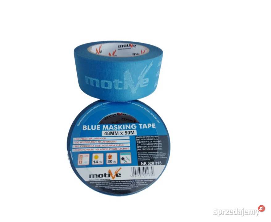 Taśma Malarska, Papierowa BLUE MASKING TAPE 18x50m MOTIVE