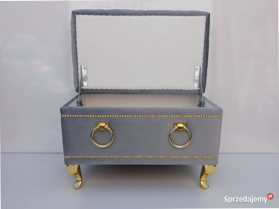 Pufa ławka Caro glamour swarovski złote nogi wielkopolskie Poznań