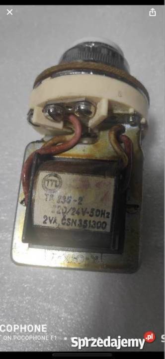 Lampka kontrolna biała z transformatorem 220V 24 Gliwice sprzedam