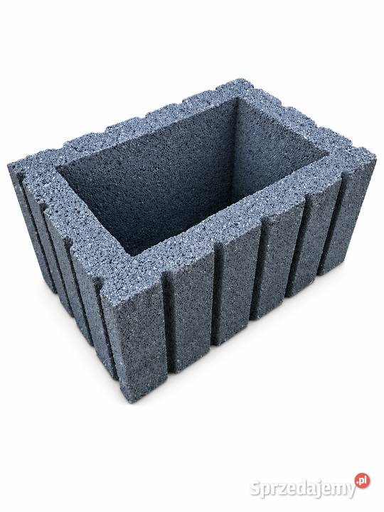 Gazony betonowe prostokątne 40x28x20h donice Stoczek