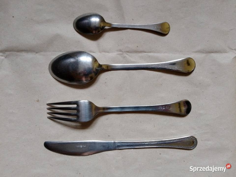Włoskie sztućce vintage INOX 18C ITALY zestaw 21 Pszczyna