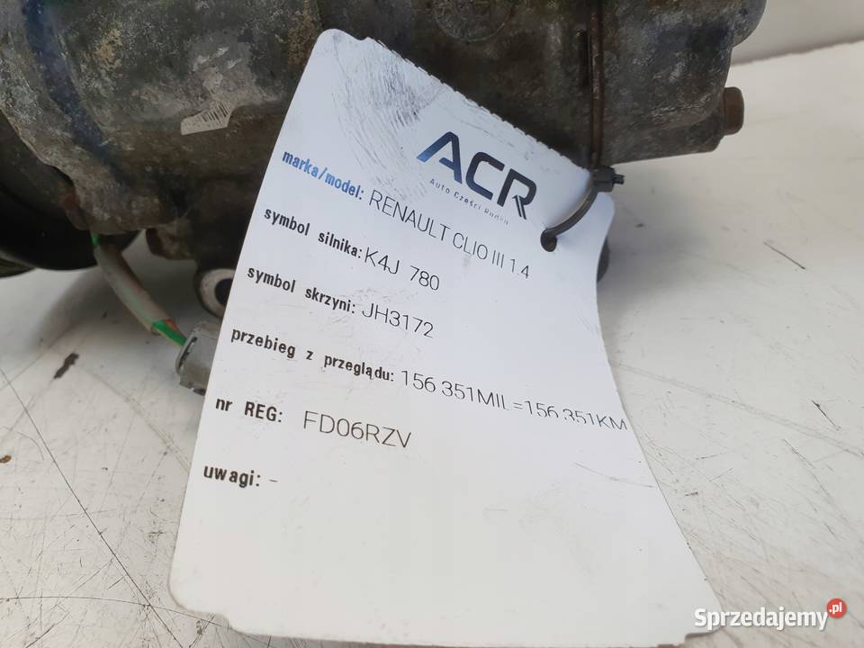 SPRĘŻARKA KLIMATYZACJI Renault Clio III 14 16V osobowe Chełm