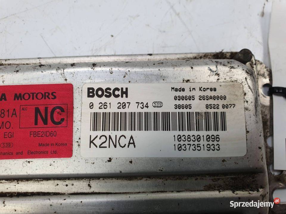 KOMPUTER SILNIKA ECU KIA SHUMA II K2NC 18 881A osobowe kujawsko-pomorskie Lipno