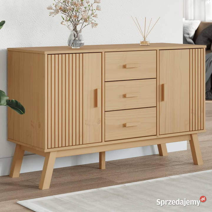 Komoda OLDEN brązowa 114x43x735 lite drewno mazowieckie Warszawa