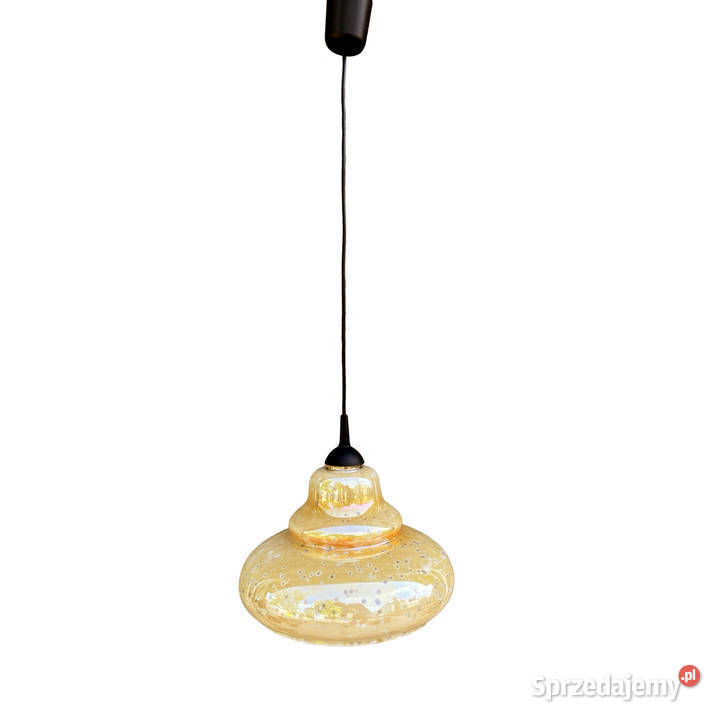 Szklana opalizująca lampa wisząca Narva Leuchen Warszawa