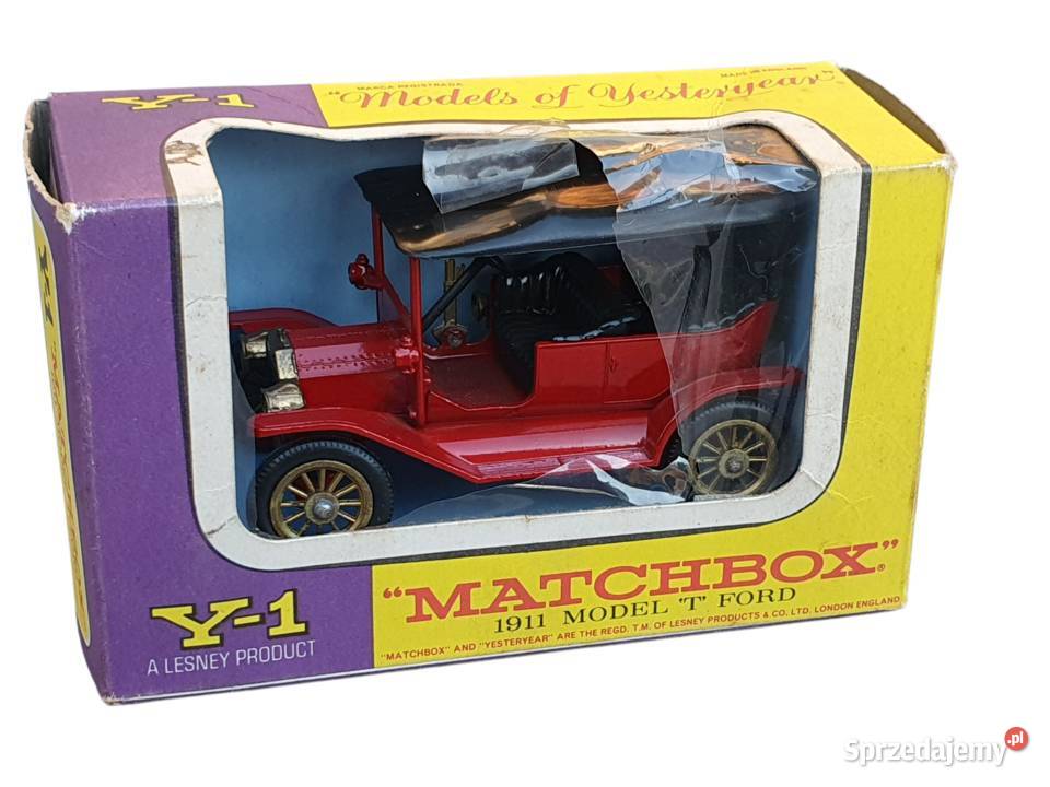 Stary kolekcjonerski model Ford T 1911 Matchbox Cieszyn