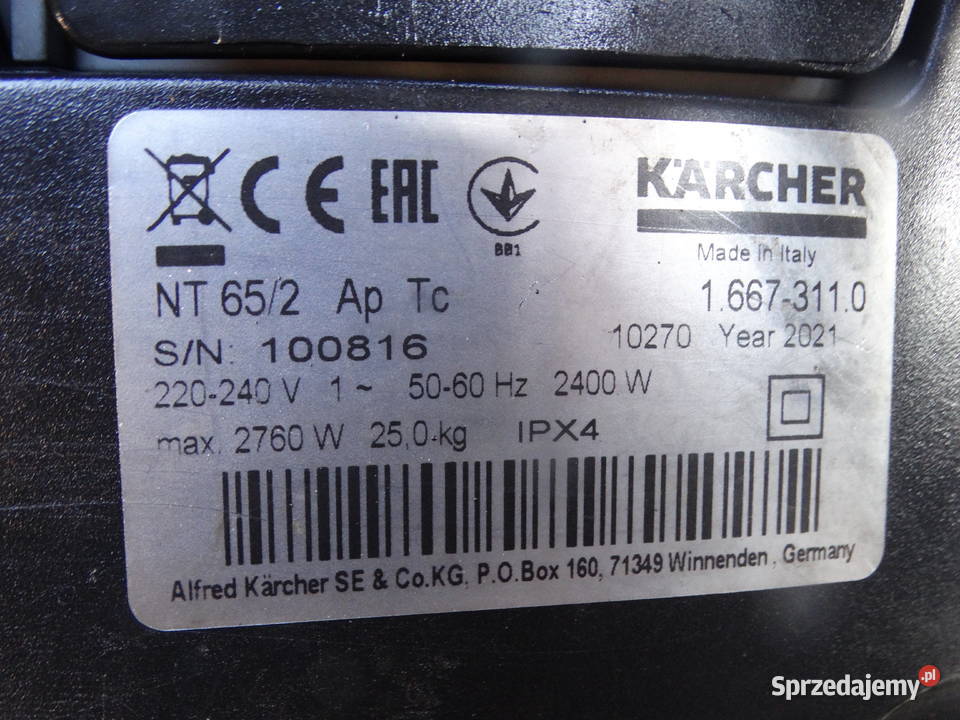 Profesjonalny Odkurzacz Karcher NT 652 Ap Tc Radom