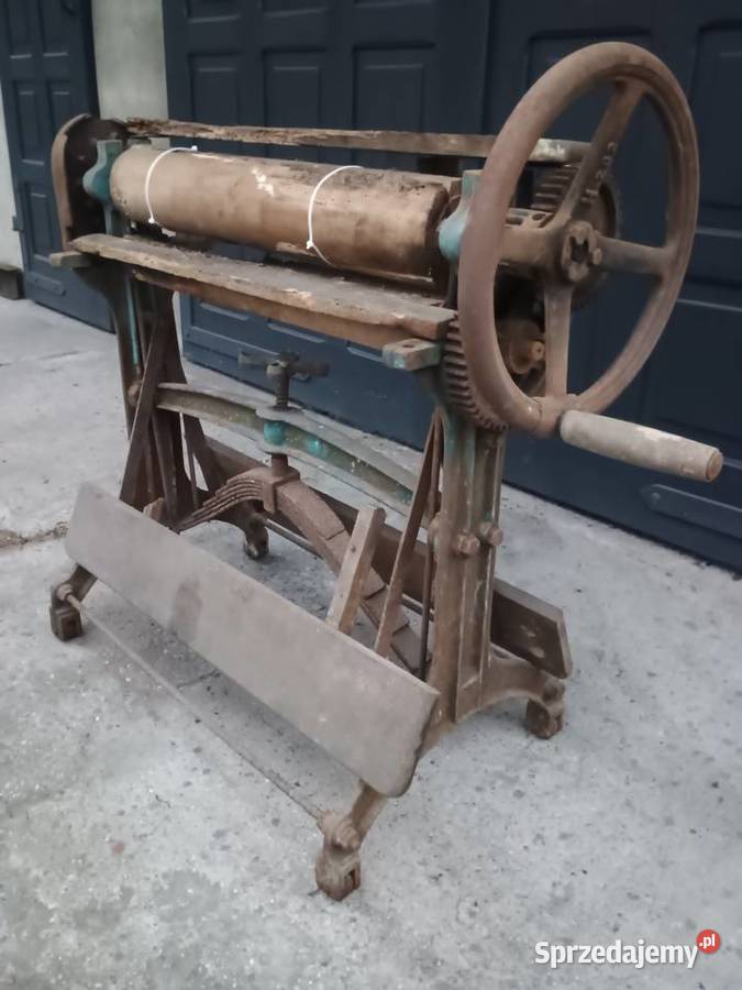 Zabytkowy magiel żeliwny antyk Loft retro ozdoba Masłowo