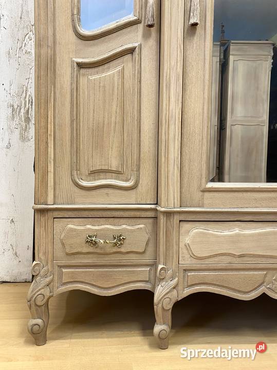 Szafa dębowa kremowa 3drzwiowa odnowiona z 1928r Poznań
