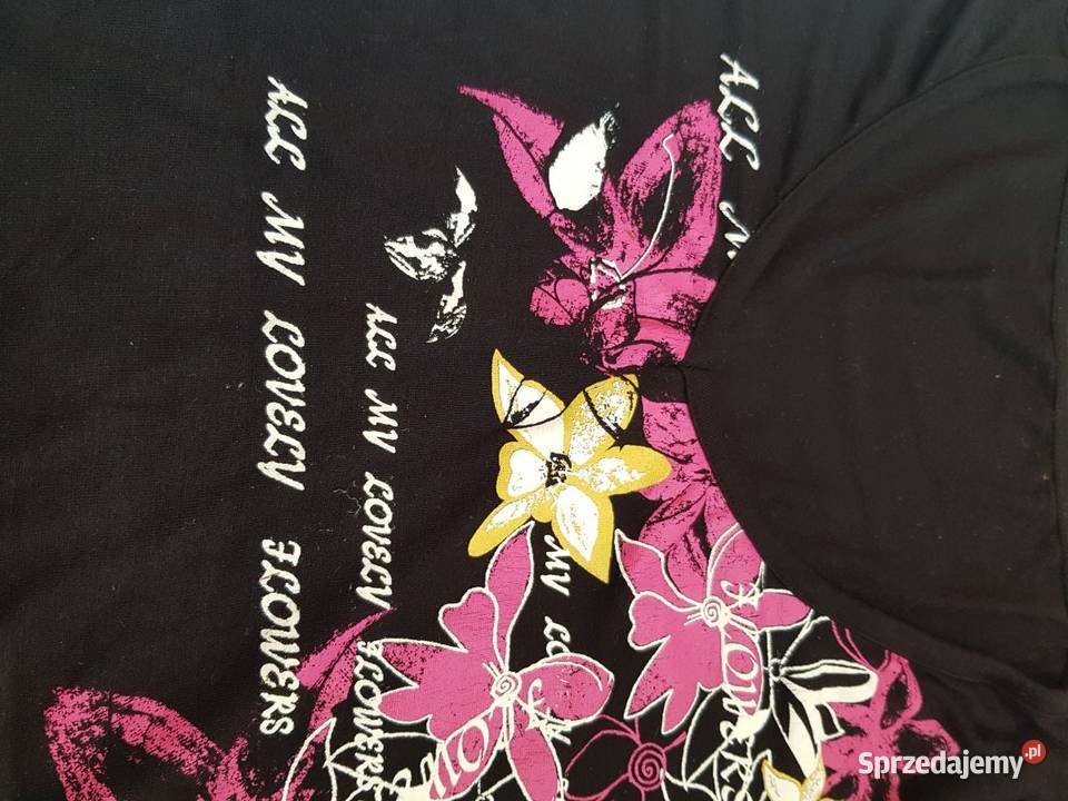 Koszulka kwiaty flower flover letnia elegancka krótki Bluzki i koszule świętokrzyskie Kielce